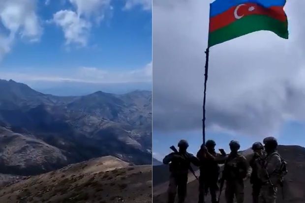 Xankəndi-Xəlfəli-Turşsu yolunda Azərbaycan bayrağı dalğalandırıldı