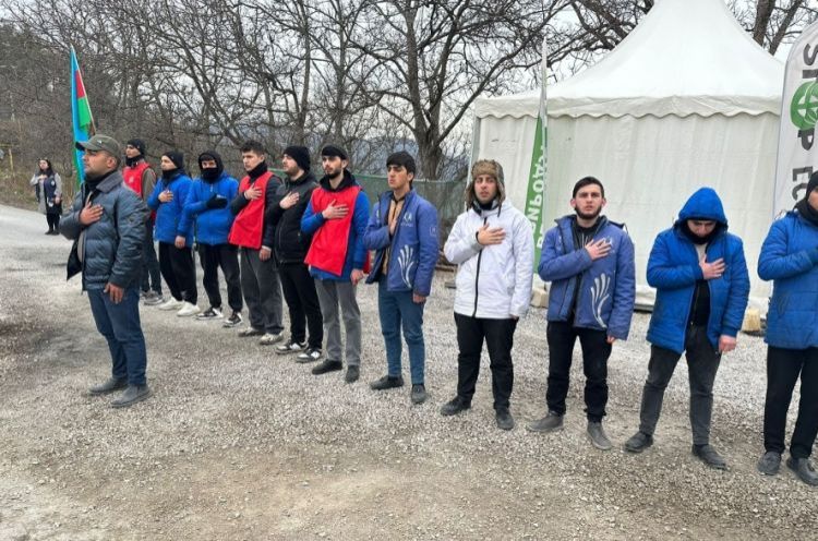 119th day of peaceful protest of Azerbaijani eco-activists on Lachin–Khankendi road