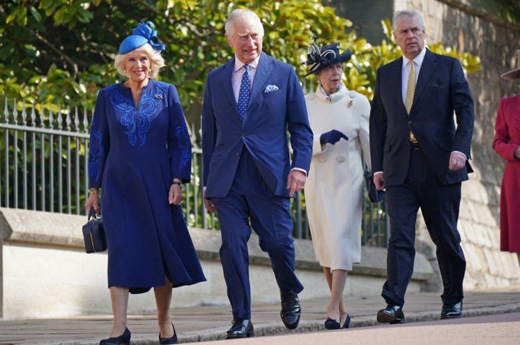 King Charles joined by family for Easter service