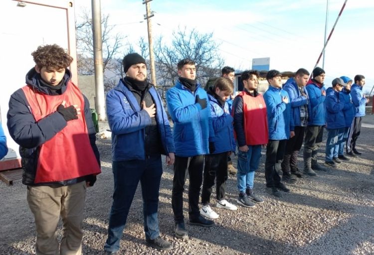 129th day of peaceful protest of Azerbaijani eco-activists on Lachin–Khankandi road