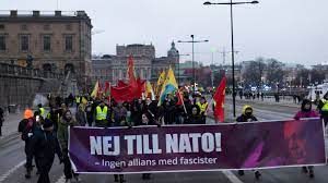 Thousands of people protested against NATO in Sweden