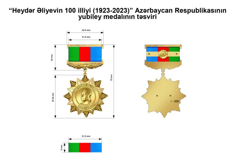 "100th anniversary of Heydar Aliyev” jubilee medal is established in Azerbaijan