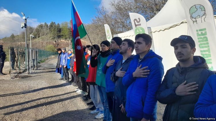 138th day of peaceful protest of Azerbaijani eco-activists on Lachin–Khankandi road