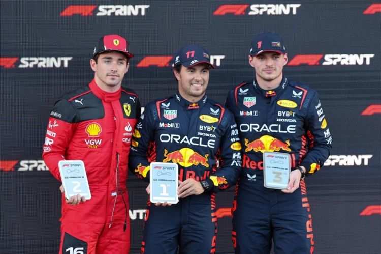 Perez wins Azerbaijan GP sprint race