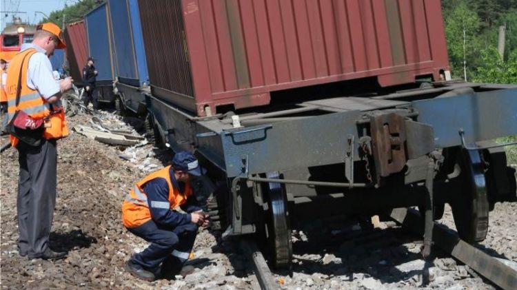 Russian freight train derails after being hit by explosive device