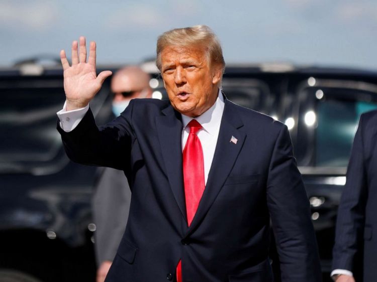 Donald Trump says it is 'great to be home' on visit to Scotland