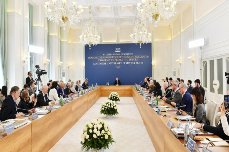 President Ilham Aliyev is attending international conference on “Shaping the Geopolitics of the Greater Eurasia: from Past to Present to Future”