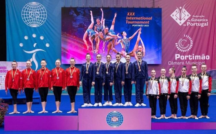 Азербайджанские гимнастки завоевали четыре медали на международном турнире в Португалии