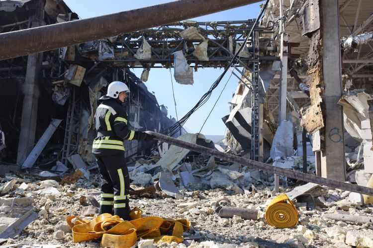 Red Cross warehouse struck as missiles from long-range bombers hit Odesa
