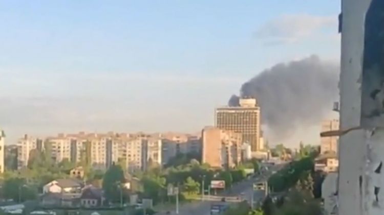Large explosions reported in Russian-occupied Luhansk