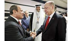 السيسي وأردوغان يتفقان على ترفيع العلاقات الدبلوماسية وتبادل السفراء بين مصر وتركيا