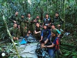 Four Colombian children found alive in jungle weeks after plane crash
