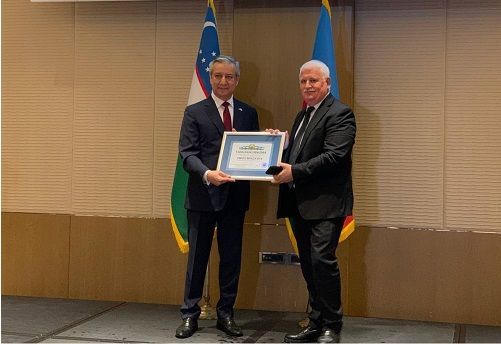 Umud Mirzayev was awarded by the Ambassador of Uzbekistan