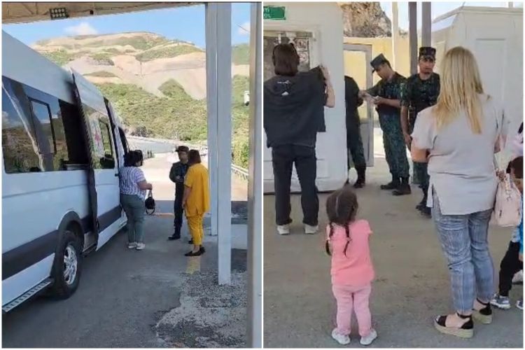 Video footage of residents of Armenian origin of Karabakh passing through Lachin border checkpoint