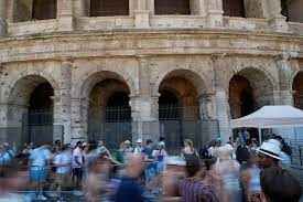 Italian police say man filmed carving name on Colosseum from UK