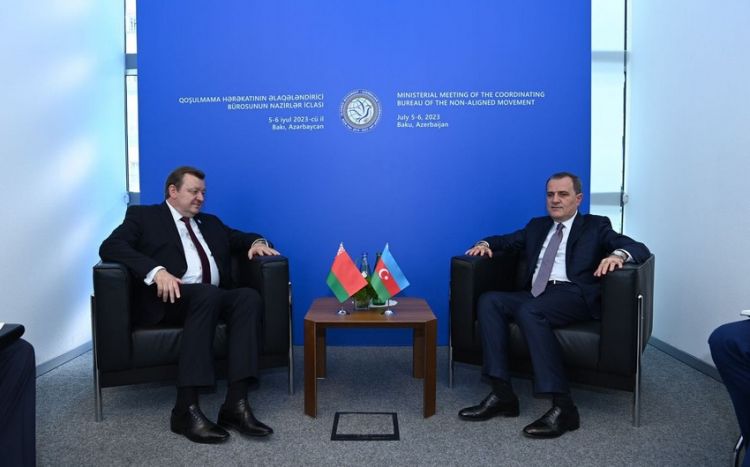 Azerbaijani FM meets with his Belarusian counterpart