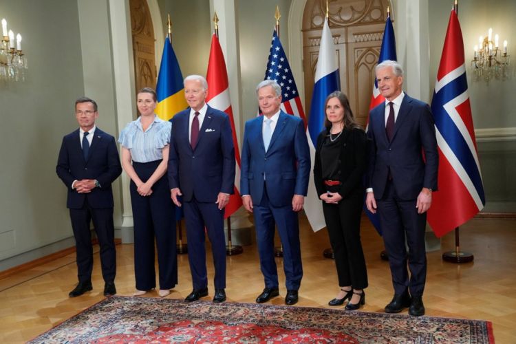 Biden meets with Nordic leaders in Finland after NATO summit