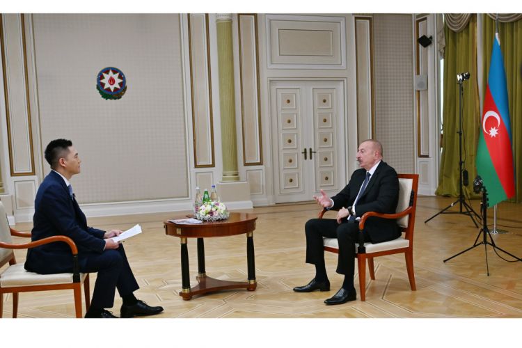 President of Azerbaijan Ilham Aliyev was interviewed by China Media Group media corporation