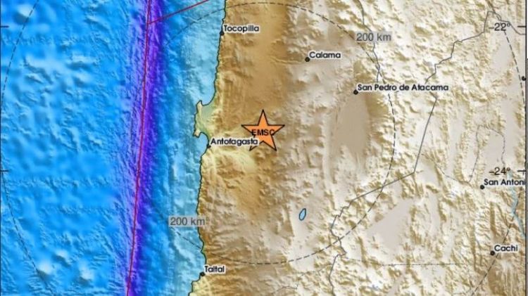 5.6-magnitude earthquake strikes Antofagasta, Chile